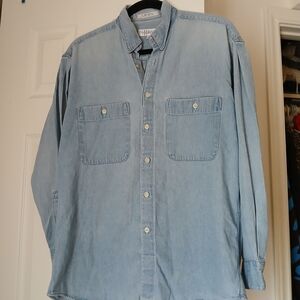 Perry Ellis Light Blue Cotton Shirt
